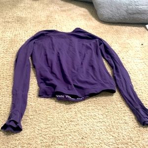 dark purple athleta girl power tee size medium (8-10)